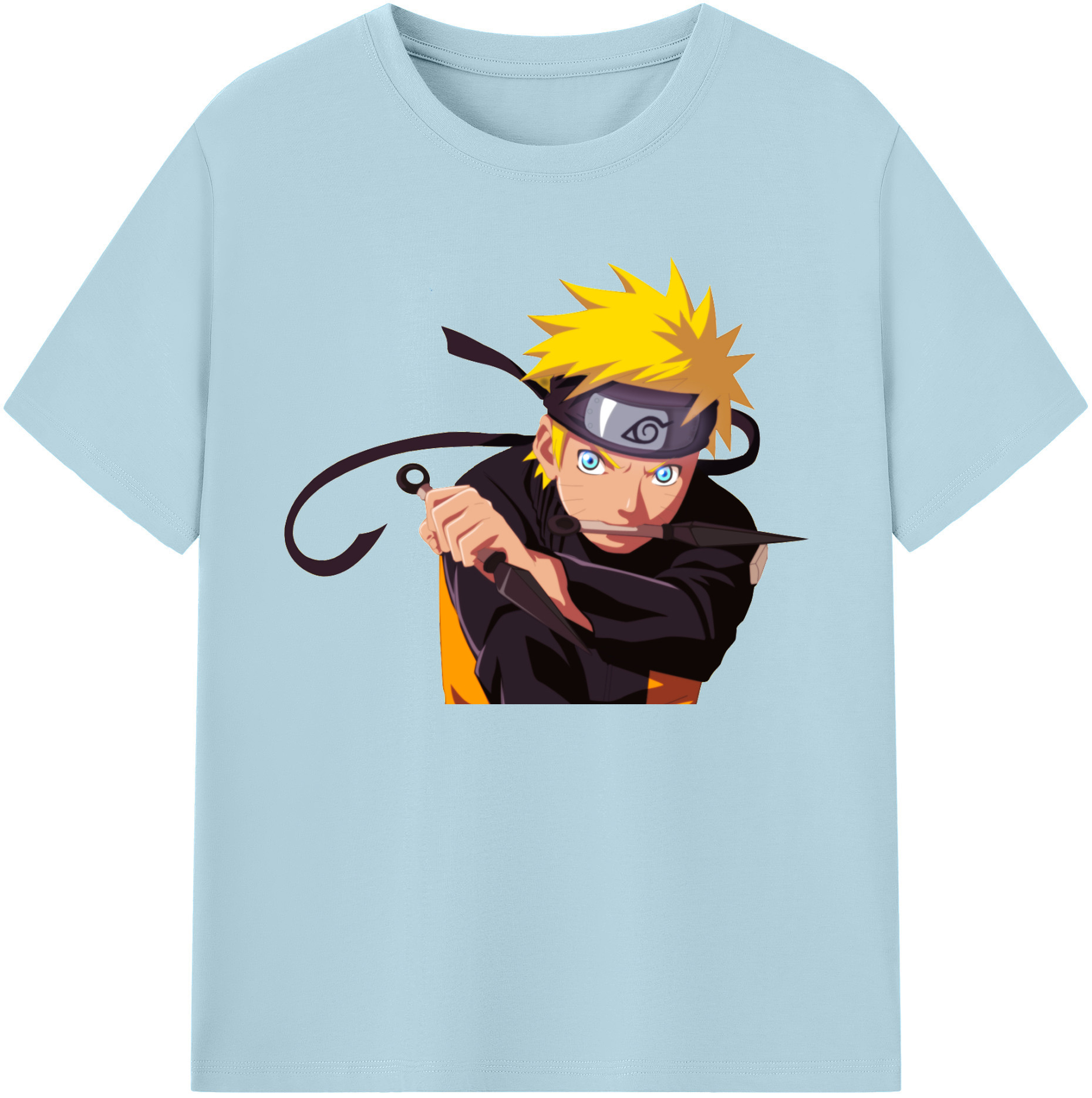 （画像用） NARUTO -ナルト- うずまき ナルト Uzumaki Naruto 綿100％半袖Tシャツ（フロントプリント）